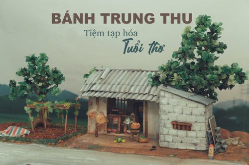 Chiếc bánh trung thu mô phỏng tiệm tạp hóa tuổi thơ khiến dân mạng mê mẩn