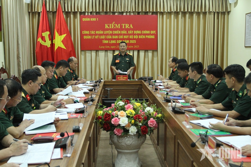 Quân khu 1 kiểm tra công tác huấn luyện, xây dựng chính quy, quản lý kỷ luật tại Bộ Chỉ huy Quân sự tỉnh Lạng Sơn