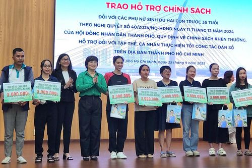 Hơn 17.000 phụ nữ ở TPHCM sinh 2 con trước 35 tuổi nhận 3-5 triệu đồng