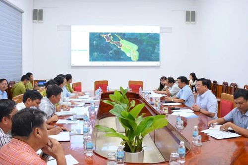 Phó Chủ tịch UBND tỉnh Trịnh Minh Hoàng làm việc với các doanh nghiệp đầu tư dự án năng lượng