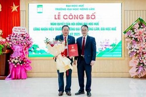 PGS.TS. Trần Thanh Đức giữ chức vụ Hiệu trưởng Trường Đại học Nông Lâm, Đại học Huế, nhiệm kỳ 2025 - 2030
