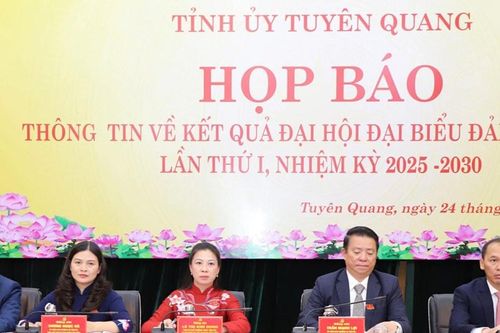 Tuyên Quang họp báo thông tin kết quả Đại hội đại biểu Đảng bộ tỉnh lần thứ I