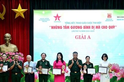 Trao 22 giải cuộc thi viết 'Những tấm gương bình dị và cao quý' lần thứ 16