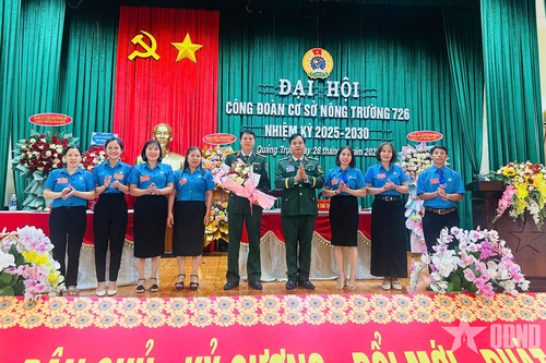Nông trường 726 tổ chức Đại hội Công đoàn cơ sở nhiệm kỳ 2025-2030