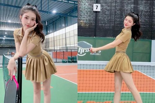'Búp bê sống' Lilly Luta gây sốt với giao diện cực xinh trên sân pickleball