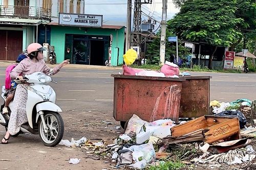 Đổ rác không đúng lịch gây ô nhiễm môi trường, mất mỹ quan đô thị