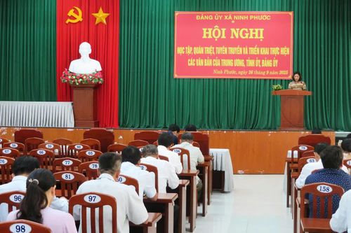 Xã Ninh Phước: Học tập, quán triệt các văn bản của Trung ương, Tỉnh ủy, Đảng ủy