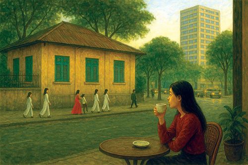 Cà phê gần trường cũ