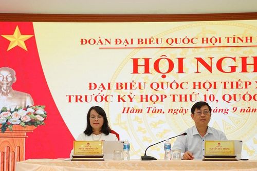 Đoàn đại biểu Quốc hội tỉnh Lâm Đồng tiếp xúc cử tri tại Hàm Tân