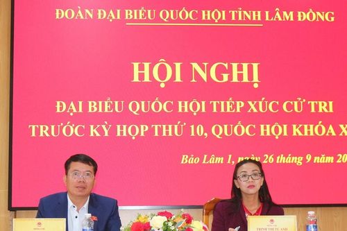 Đại biểu Quốc hội tỉnh Lâm Đồng tiếp xúc cử tri tại Bảo Lâm 1