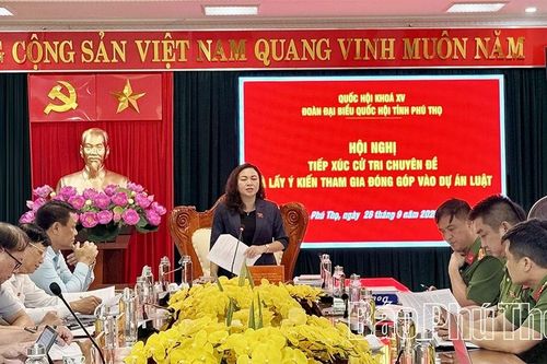 Hội nghị tiếp xúc cử tri chuyên đề và lấy ý kiến tham gia đóng góp vào dự án luật