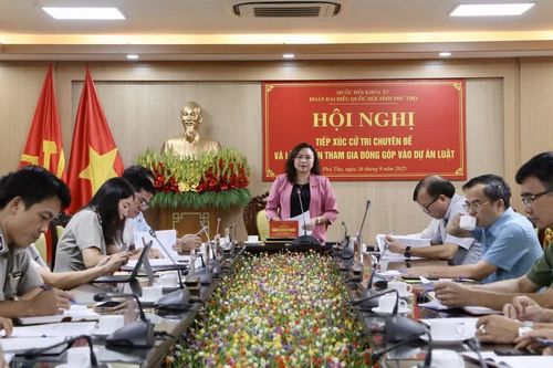Đoàn đại biểu Quốc hội tiếp xúc cử tri chuyên đề và lấy ý kiến tham gia đóng góp vào Luật Thi hành án dân sự