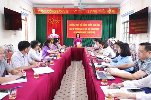 Phó Chủ tịch HĐND tỉnh Hà Nhật Lệ khảo sát hoạt động HĐND xã Nguyễn Huệ