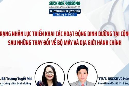 Truyền hình trực tuyến: 'Thực trạng nhân lực triển khai các hoạt động dinh dưỡng tại cộng đồng sau những thay đổi về bộ máy và địa giới hành chính'
