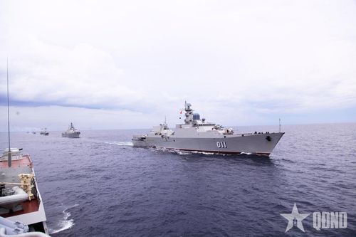 Lữ đoàn 162, Vùng 4 Hải quân kiểm tra kết thúc huấn luyện K3 và bắn đạn thật lần 2 trên biển năm 2025