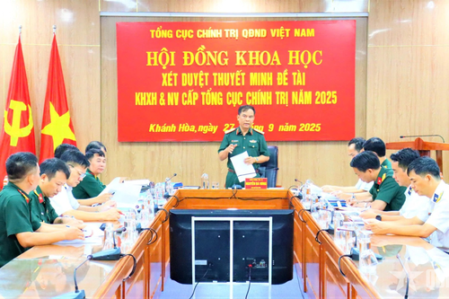 Hội đồng khoa học xét duyệt thuyết minh 9 đề tài cấp Tổng cục Chính trị