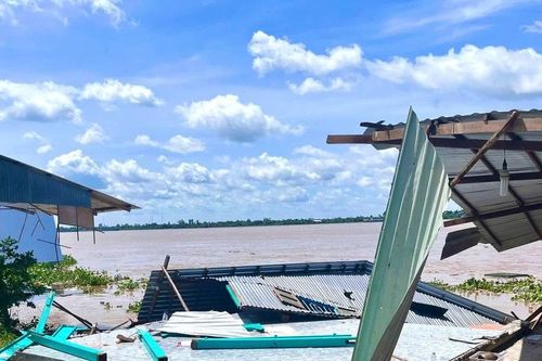 Đồng Tháp công bố tình huống khẩn cấp sạt lở bờ sông Tiền