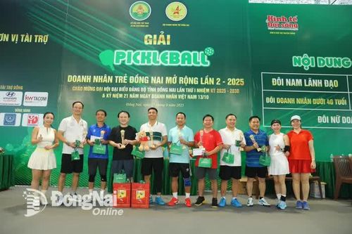 Gần 200 vận động viên tham dự Giải Pickleball doanh nhân trẻ Đồng Nai lần 2-2025