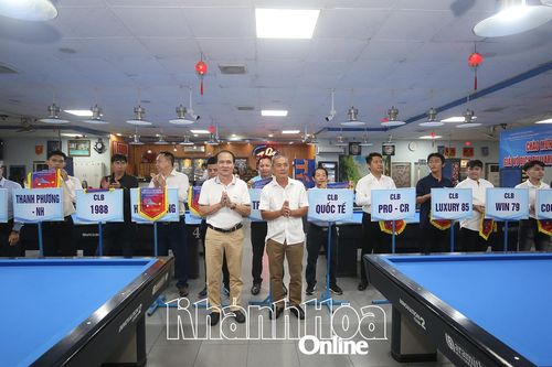 128 vận động viên tranh tài Giải Vô địch billiards carom 3 băng tỉnh Khánh Hòa năm 2025