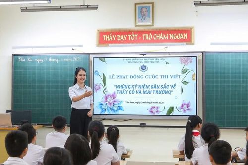 Trường học Thủ đô hưởng ứng cuộc thi viết về thầy cô và mái trường