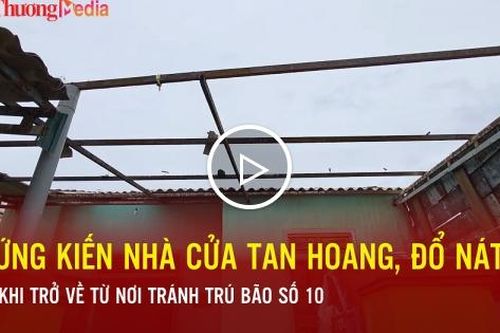 Bàng hoàng cảnh nhà cửa tan hoang sau khi trở về từ nơi tránh trú bão