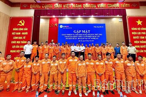 Công ty Điện lực Phú Thọ hỗ trợ tỉnh Nghệ An khắc phục lưới điện sau mưa bão