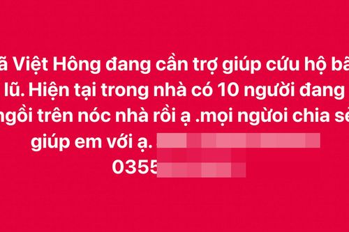 Người dân Lào Cai trèo mái nhà, đăng Facebook cầu cứu khi lũ dâng ngập tầng 2