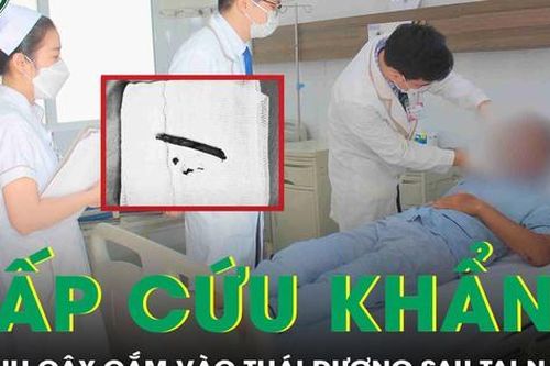 Cấp cứu khẩn người đàn ông bị nhánh cây cắm vào thái dương sau tai nạn giao thông