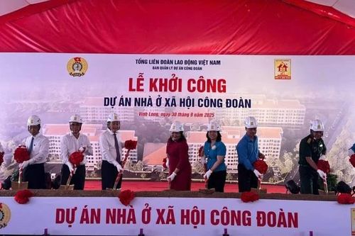 Khởi công Dự án Nhà ở xã hội Công đoàn ở Vĩnh Long