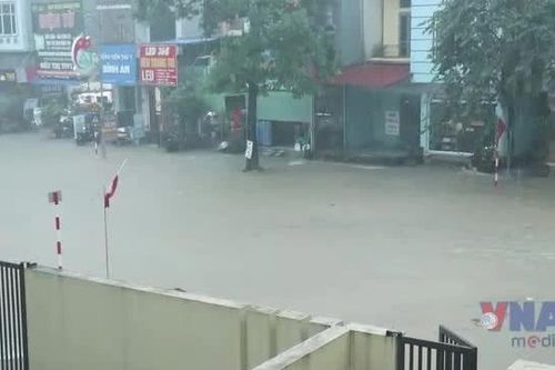 Hoàn lưu bão số 10 gây mưa lớn, ngập sâu tại Thái Nguyên