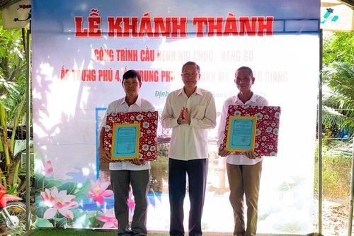 Xã Định Mỹ khánh thành cầu Kênh Núi Chóc - Năng Gù