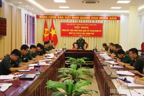 Bộ Chỉ huy Quân sự tỉnh: Tổng kết thực hiện Nghị định 76/2016/NĐ-CP