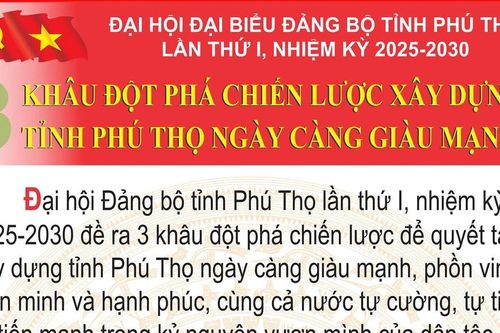 Các khâu đột phá tại Đại hội đại biểu Đảng bộ tỉnh Phú Thọ lần thứ I