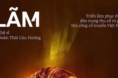 Trưng bày các tác phẩm đèn Trung thu cổ phục dựng từ giấy dó