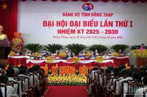 Khai mạc Đại hội đại biểu Đảng bộ tỉnh Đồng Tháp lần thứ I, nhiệm kỳ 2025-2030