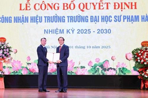 Phó Giáo sư, Tiến sĩ Nguyễn Đức Sơn giữ chức Hiệu trưởng Trường đại học Sư phạm Hà Nội nhiệm kỳ 2025-2030
