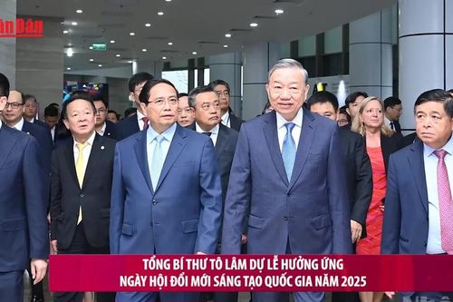 Tổng Bí thư Tô Lâm dự Lễ hưởng ứng Ngày hội đổi mới sáng tạo Quốc gia năm 2025