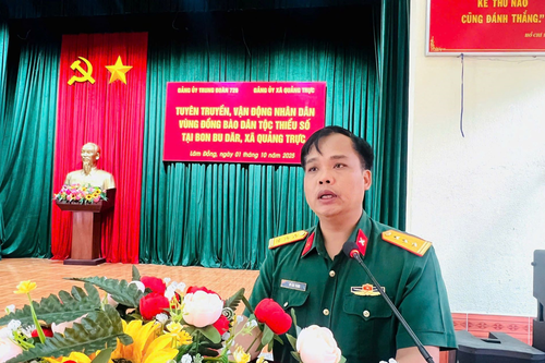 Trung đoàn 726 tuyên truyền, vận động nhân dân vùng đồng bào dân tộc thiểu số