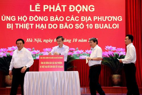 Học viện Chính trị quốc gia Hồ Chí Minh phát động ủng hộ đồng bào các địa phương bị thiệt hại do bão Bualoi