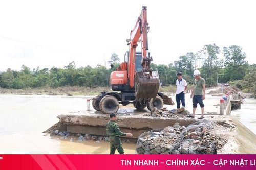 Khẩn trương khắc phục sự cố cầu tràn Lĩnh Hồng