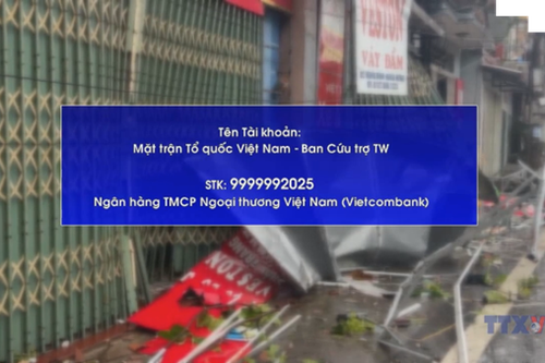 Ủng hộ đồng bào ảnh hưởng bão số 10 vào số tài khoản nào?