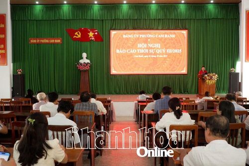 Phường Cam Ranh tổ chức hội nghị báo cáo thời sự quý III