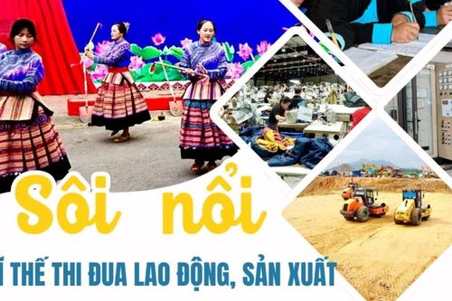 Sôi nổi khí thế thi đua lao động, sản xuất
