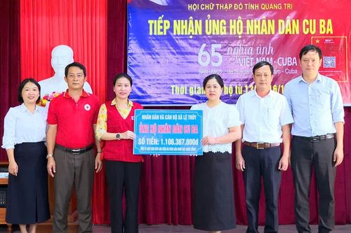 Xã Lệ Thủy: Ủng hộ Nhân dân Cuba hơn 1,1 tỉ đồng