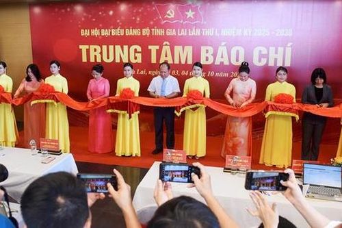 Khai trương Trung tâm Báo chí phục vụ Đại hội Đảng bộ tỉnh Gia Lai lần thứ I