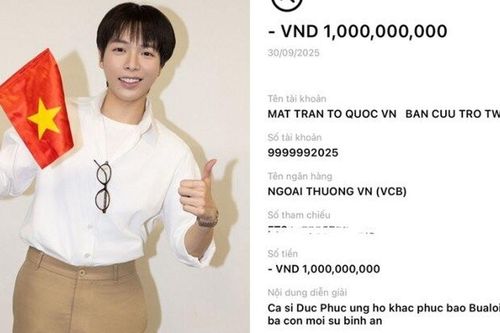 Sao Việt 24h: Nhiều sao Việt ủng hộ hàng tỷ đồng khắc phục hậu quả bão Bualoi, Đức Phúc - Tùng Dương góp số tiền 'khủng'