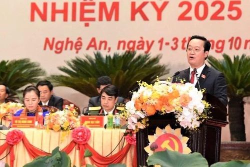 Khai mạc trọng thể Đại hội Đảng bộ tỉnh Nghệ An lần thứ XX, nhiệm kỳ 2025-2030