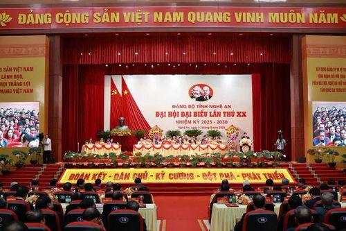 Khai mạc Đại hội đại biểu Đảng bộ tỉnh Nghệ An lần thứ XX, nhiệm kỳ 2025 – 2030