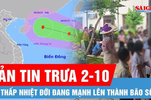Bản tin trưa 2-10: Áp thấp nhiệt đới đang mạnh lên thành bão số 11 tiến vào Biển Đông; Tạm đình chỉ công tác nữ hiệu phó vụ 40 học sinh nhập viện