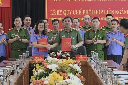 VKSND tỉnh Lạng Sơn và Công an cùng cấp ký kết Quy chế phối hợp trong tiếp nhận, giải quyết nguồn tin về tội phạm